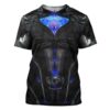 Gearhuman 3D Black Power Ranger 2017 Custom Tshirt Apparel GJ30091 3D T-shirt T-Shirt S