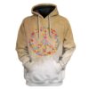 Gearhuman 3D Bleached Hippie Peace Sign Custom Fleece Hoodies Apparel GM27025 3D Custom Fleece Hoodies Hoodie S