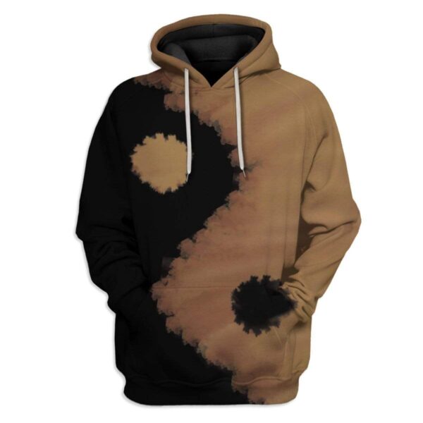Gearhuman 3D Bleached Yin Yang Custom Fleece Hoodie Apparel GA28025 3D Custom Fleece Hoodies Hoodie S 