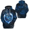 Gearhuman 3D Blue Heart Sea Turtle Tshirt Hoodie Apparel GB08012 3D Apparel