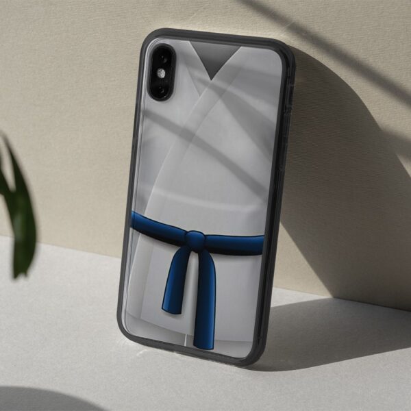 Gearhuman 3D Blue Karate Belt Phone Case ZK1706215 Glass Phone Case