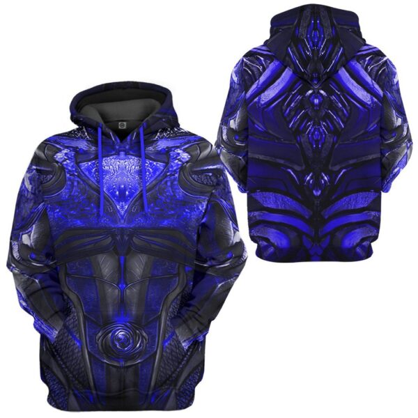 Gearhuman 3D Blue Power Ranger 2017 Custom Hoodie Apparel GJ25092 3D Apparel 