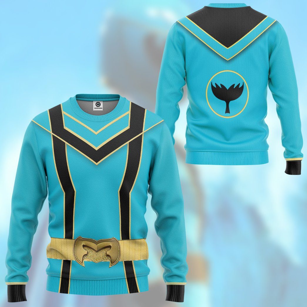 Gearhuman 3D Blue Power Rangers Mystic Force Tshirt Hoodie Apparel GB130144 3D Apparel