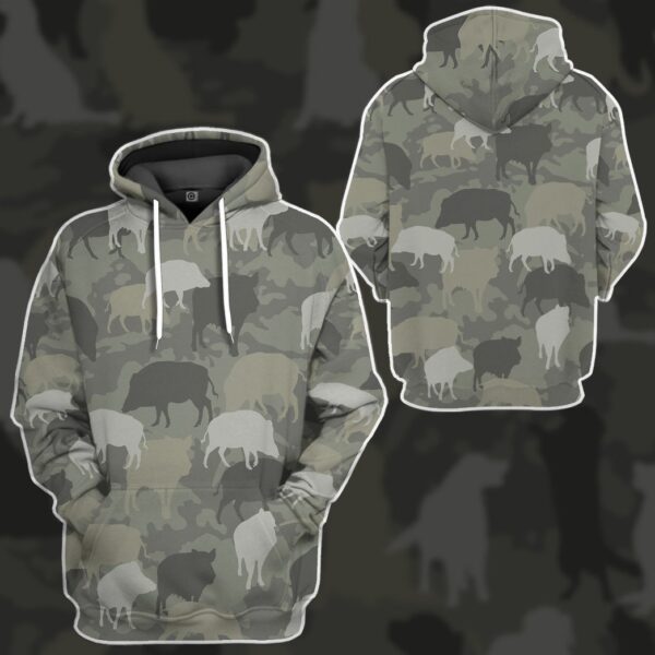 Gearhuman 3D Boar Camo Custom Tshirt Hoodie Apparel GV08123 3D Apparel