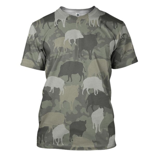 Gearhuman 3D Boar Camo Custom Tshirt Hoodie Apparel GV08123 3D Apparel T-Shirt S