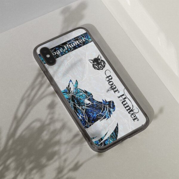 Gearhuman 3D Boar Hunter Blue Custom Phone Case GV09118 Glass Phone Case 