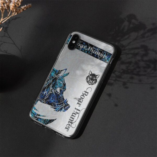 Gearhuman 3D Boar Hunter Blue Custom Phone Case GV09118 Glass Phone Case 