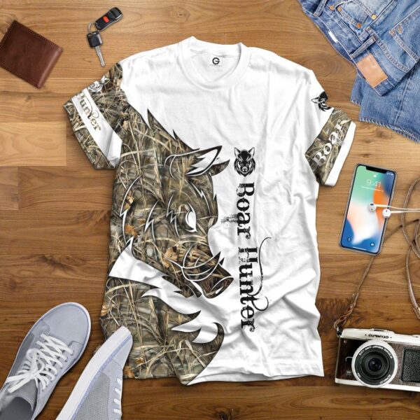 Gearhuman 3D Boar Hunter Custom Tshirt Hoodie Apparel GVC08112 3D Apparel