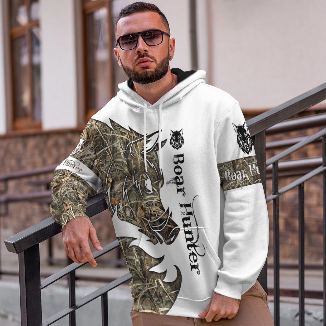 Gearhuman 3D Boar Hunter Custom Tshirt Hoodie Apparel GVC08112 3D Apparel
