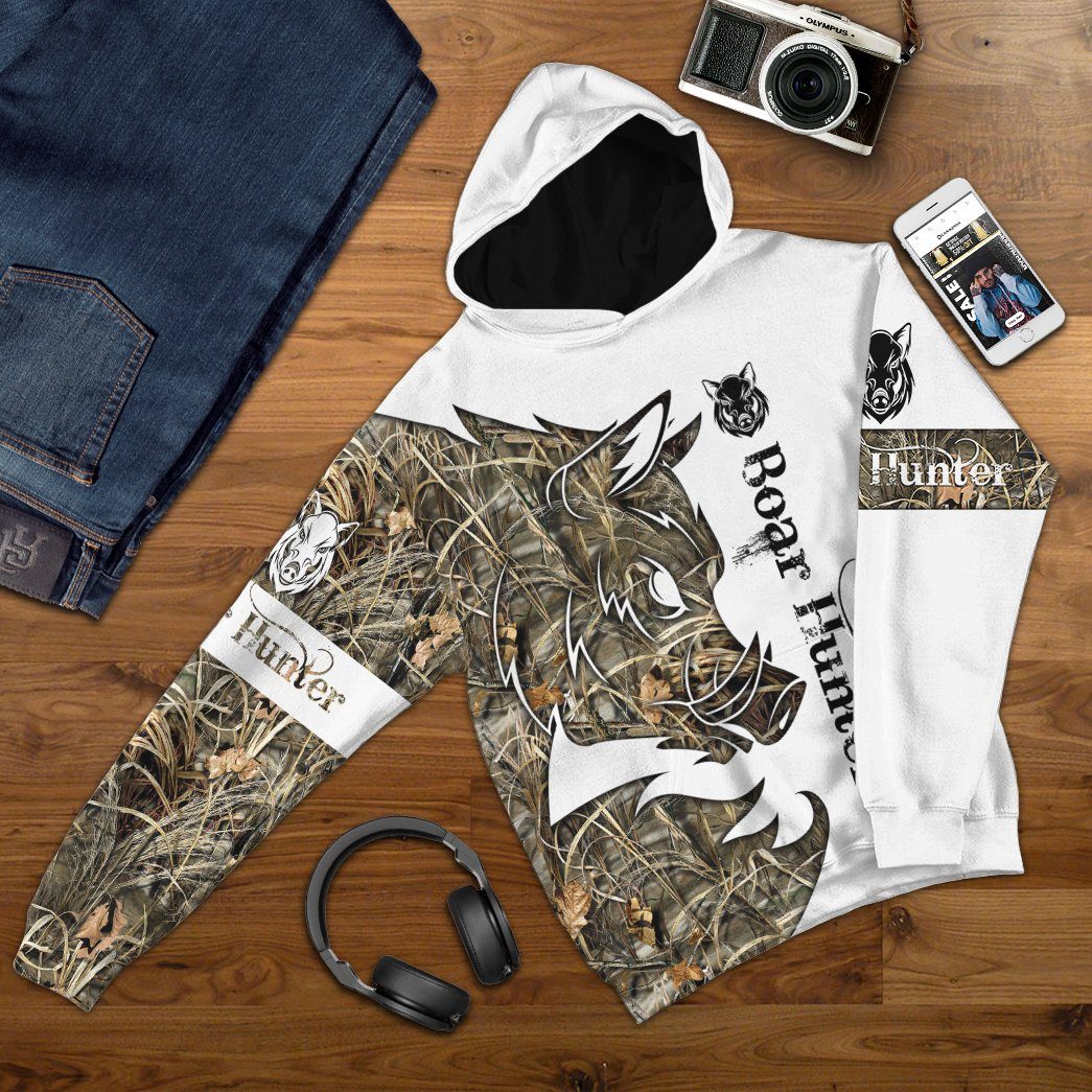 Gearhuman 3D Boar Hunter Custom Tshirt Hoodie Apparel GVC08112 3D Apparel