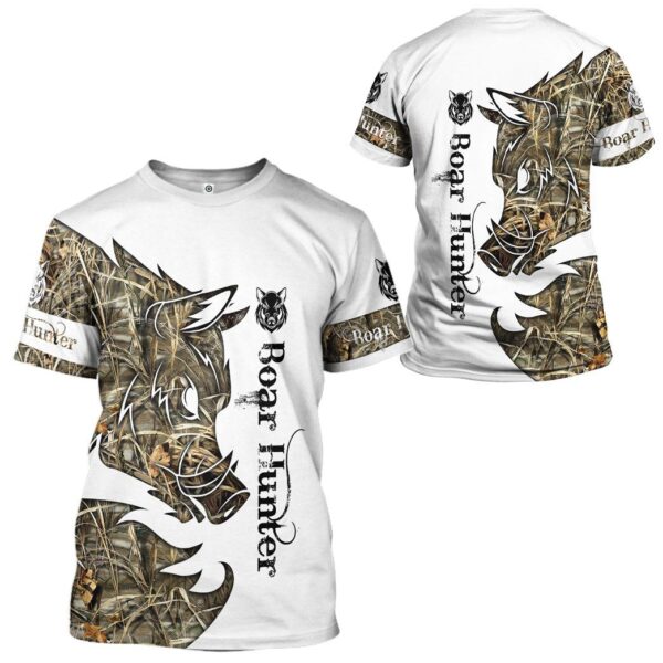 Gearhuman 3D Boar Hunter Custom Tshirt Hoodie Apparel GVC08112 3D Apparel