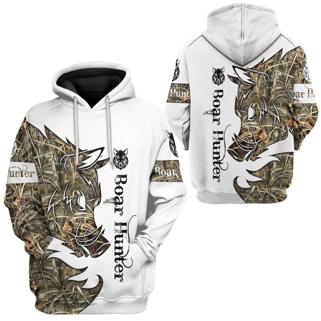 Gearhuman 3D Boar Hunter Custom Tshirt Hoodie Apparel GVC08112 3D Apparel