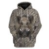 Gearhuman 3D Boar Hunter Front And Back Custom Tshirt Hoodie Apparel GVC09113 3D Apparel Hoodie S