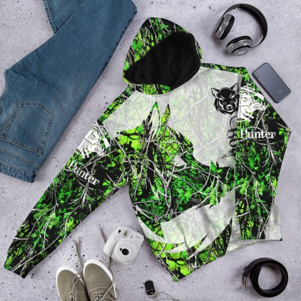 Gearhuman 3D Boar Hunter Green Custom Tshirt Hoodie Apparel GV08118 3D Apparel 