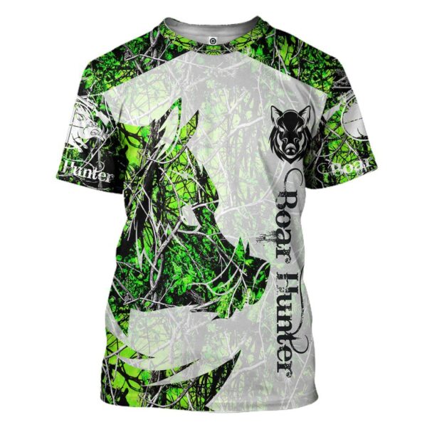 Gearhuman 3D Boar Hunter Green Custom Tshirt Hoodie Apparel GV08118 3D Apparel T-Shirt S 
