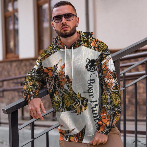 Gearhuman 3D Boar Hunter Orange Custom Tshirt Hoodie Apparel GV081110 3D Apparel 