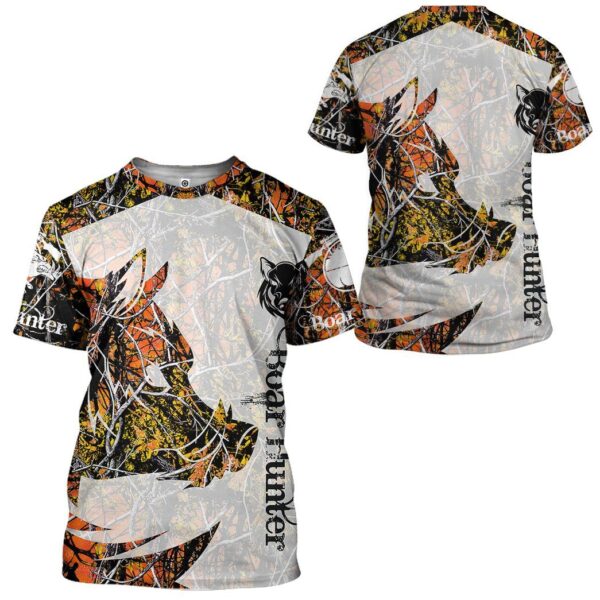 Gearhuman 3D Boar Hunter Orange Custom Tshirt Hoodie Apparel GV081110 3D Apparel 