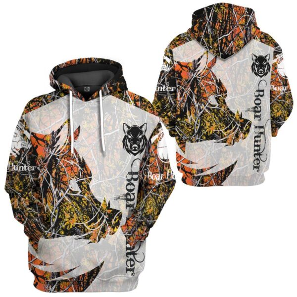 Gearhuman 3D Boar Hunter Orange Custom Tshirt Hoodie Apparel GV081110 3D Apparel 