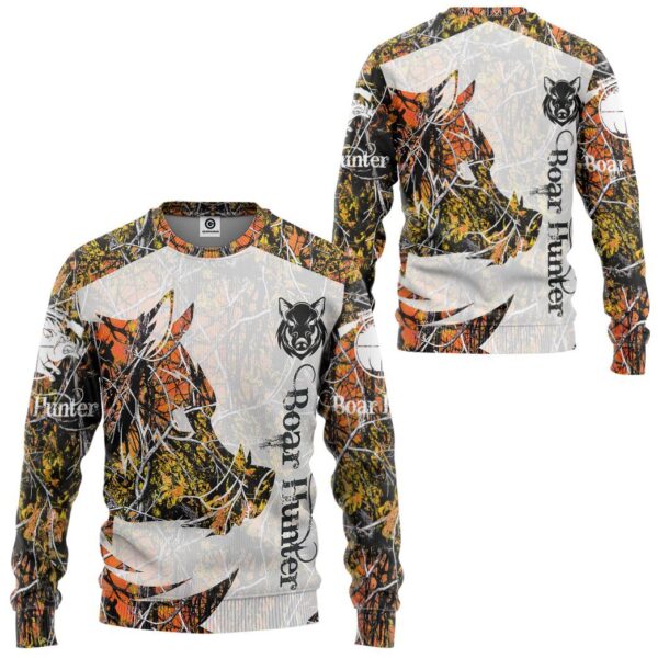Gearhuman 3D Boar Hunter Orange Custom Tshirt Hoodie Apparel GV081110 3D Apparel 