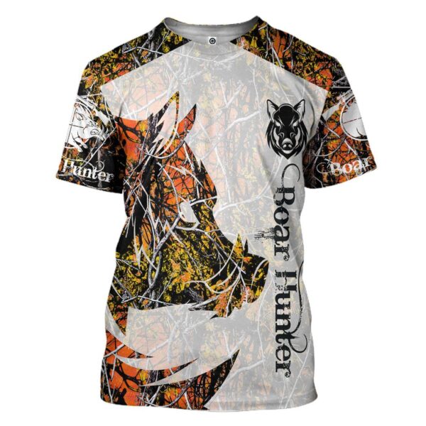 Gearhuman 3D Boar Hunter Orange Custom Tshirt Hoodie Apparel GV081110 3D Apparel T-Shirt S 