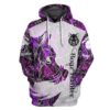 Gearhuman 3D Boar Hunter Purple Custom Tshirt Hoodie Apparel GV08119 3D Apparel Hoodie S