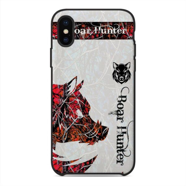 Gearhuman 3D Boar Hunter Red Custom Phone Case GV09119 Glass Phone Case Iphone X 