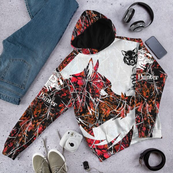 Gearhuman 3D Boar Hunter Red Custom Tshirt Hoodie Apparel GV08117 3D Apparel 