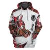 Gearhuman 3D Boar Hunter Red Custom Tshirt Hoodie Apparel GV08117 3D Apparel Hoodie S