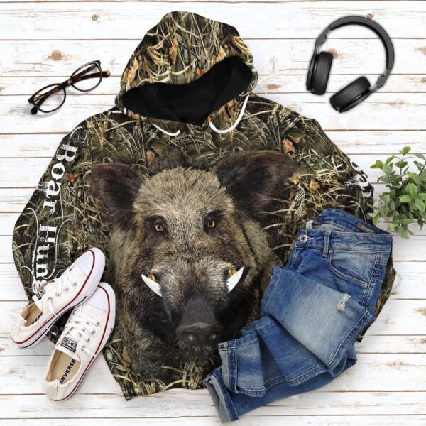 Gearhuman 3D Boar Hunting Custom Tshirt Hoodie Apparel GB05118 3D Apparel 