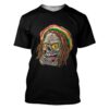 Gearhuman 3D Bob Marley Skull 1 Tshirt Apparel GQ21091 3D T-shirt T-Shirt S