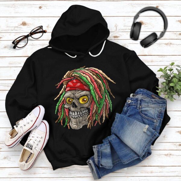 Gearhuman 3D Bob Marley Skull 2 Hoodie Apparel GQ21092 3D Apparel 