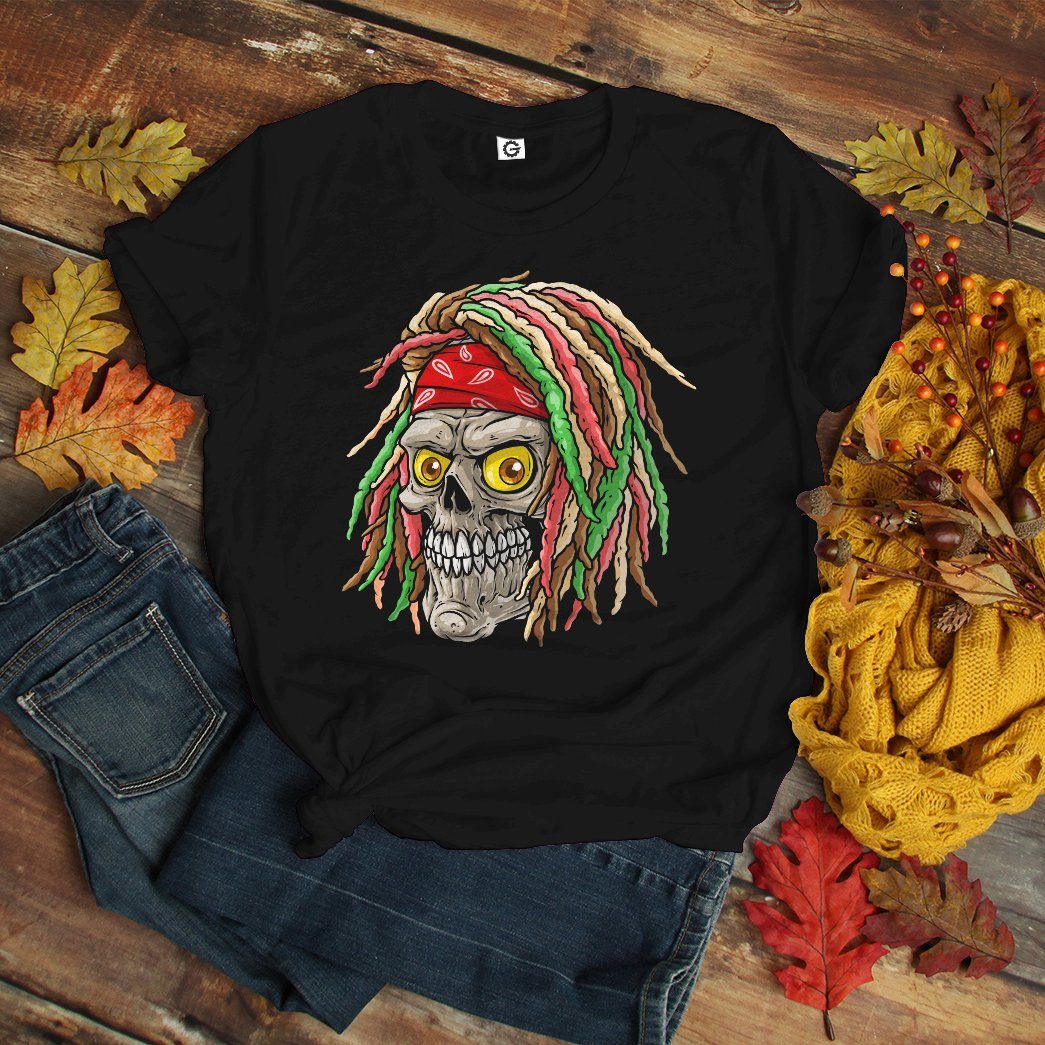 Gearhuman 3D Bob Marley Skull 2 Tshirt Apparel GQ21092 3D T-shirt