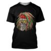Gearhuman 3D Bob Marley Skull 2 Tshirt Apparel GQ21092 3D T-shirt T-Shirt S