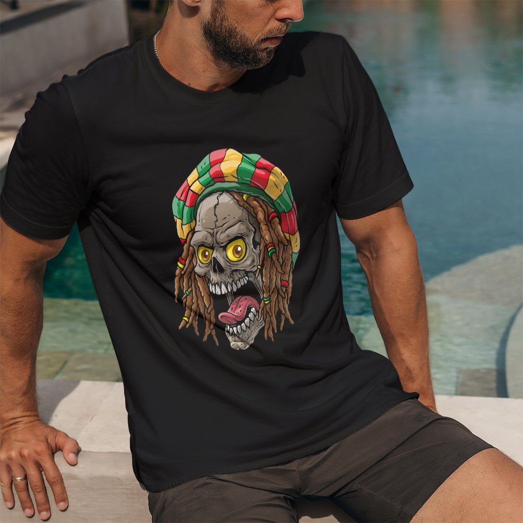 Gearhuman 3D Bob Marley Skull 3 Tshirt Apparel GQ21093 3D T-shirt