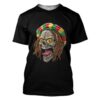 Gearhuman 3D Bob Marley Skull 3 Tshirt Apparel GQ21093 3D T-shirt T-Shirt S
