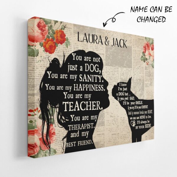 Gearhuman 3D Boston Terrier My Best Friend Custom Name Canvas GW260144 Canvas