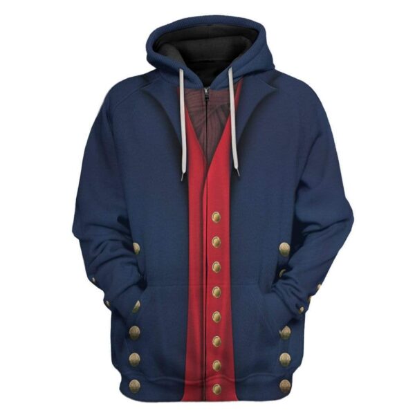 Gearhuman 3D Bosuns Mate 1806 Napoleonic Wars British Navy Custom Hoodie Apparel GV13085 3D Custom Fleece Hoodies Zip Hoodie S