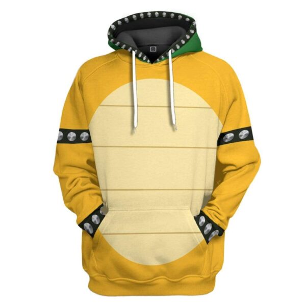 Gearhuman 3D Bowser Custom Hoodie Apparel GS01067 3D Custom Fleece Hoodies Hoodie S 