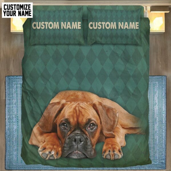 Gearhuman 3D Boxer Dog Custom Name Bedding Set GW28016 Bedding Set