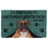 Gearhuman 3D Boxer Dog We Know Youre Here Custom Name Doormat GW01025 Doormat