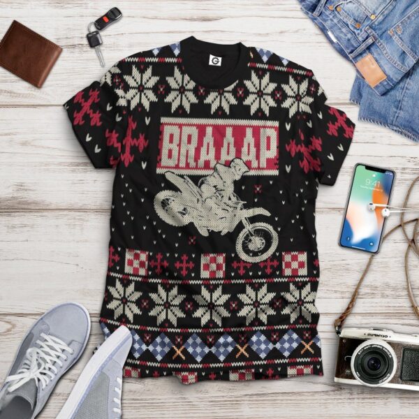 Gearhuman 3D Braaap Ugly Christmas Sweater Tshirt Hoodie Apparel GV28107 3D Apparel 
