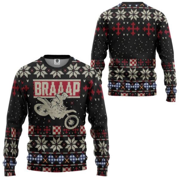 Gearhuman 3D Braaap Ugly Christmas Sweater Tshirt Hoodie Apparel GV28107 3D Apparel 