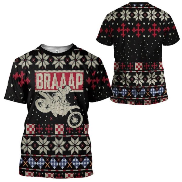 Gearhuman 3D Braaap Ugly Christmas Sweater Tshirt Hoodie Apparel GV28107 3D Apparel 