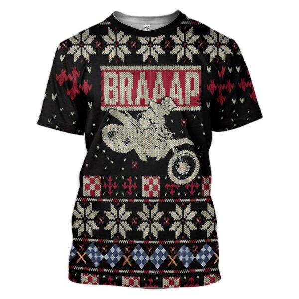 Gearhuman 3D Braaap Ugly Christmas Sweater Tshirt Hoodie Apparel GV28107 3D Apparel T-Shirt S 