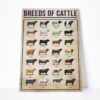 Gearhuman 3D Breeds Of Cattle Canvas GK010215 Canvas 1 Piece Non Frame M