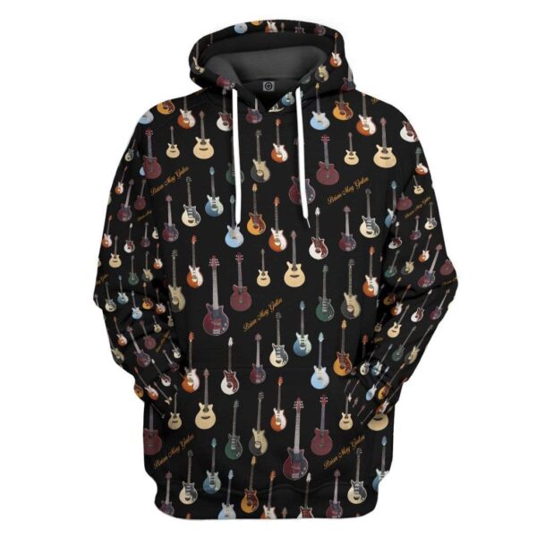 Gearhuman 3D Brian May Custom Hoodie Apparel GL10089 3D Custom Fleece Hoodies Hoodie S 