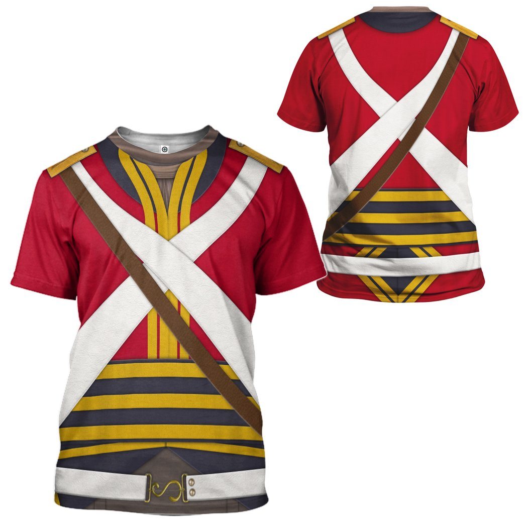 Gearhuman 3D British 2nd Heavy Dragoon Custom Tshirt Apparel GV190816 3D T-shirt