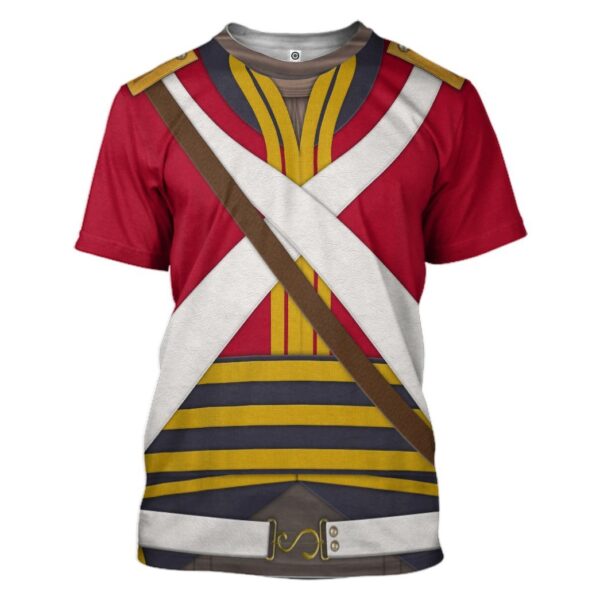 Gearhuman 3D British 2nd Heavy Dragoon Custom Tshirt Apparel GV190816 3D T-shirt T-Shirt S 