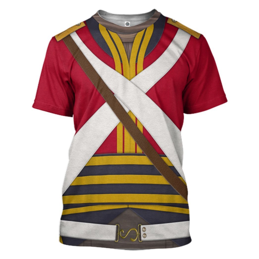 Gearhuman 3D British 2nd Heavy Dragoon Custom Tshirt Apparel GV190816 3D T-shirt T-Shirt S