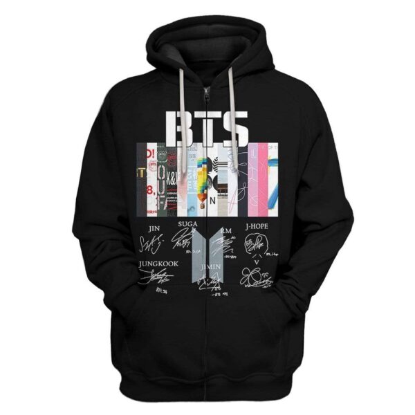 Gearhuman 3D BTS Proud To Be An ARMY Custom Hoodie Apparel GW22061 3D Custom Fleece Hoodies Zip Hoodie S